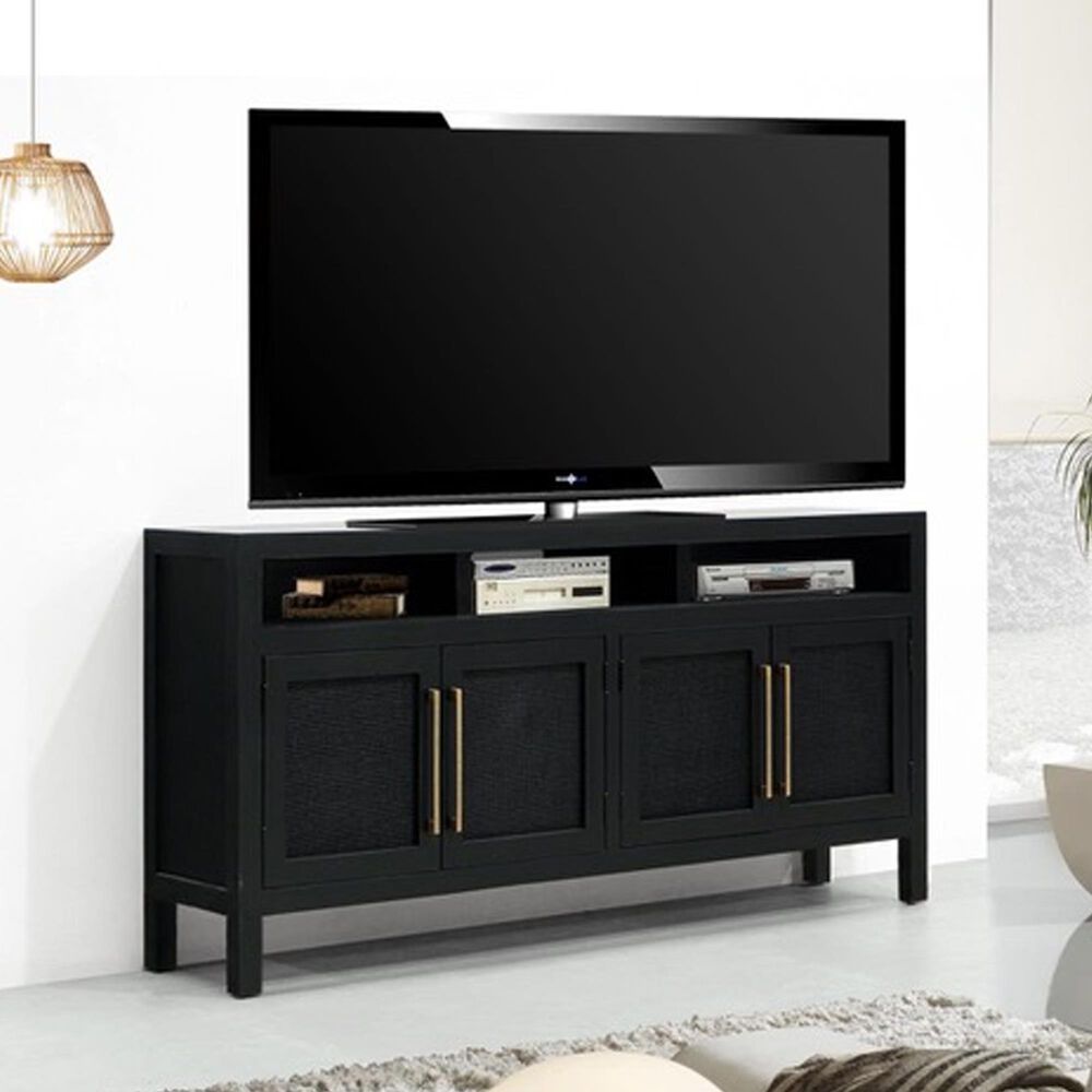 Meximuebles Havana 70&quot; TV Console in Vintage Black, , large