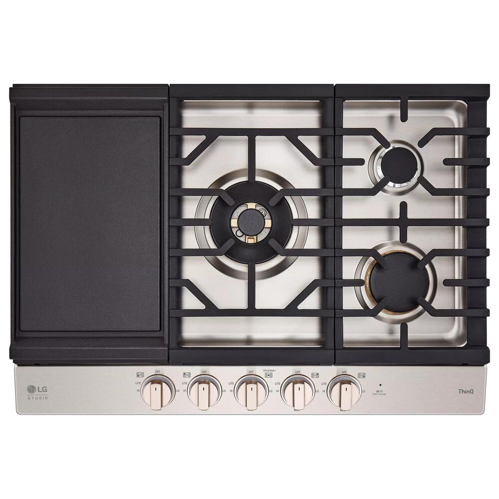 LG Studio Studio 30&quot; Gas Cooktop with EasyClean in Stainless Steel, , large