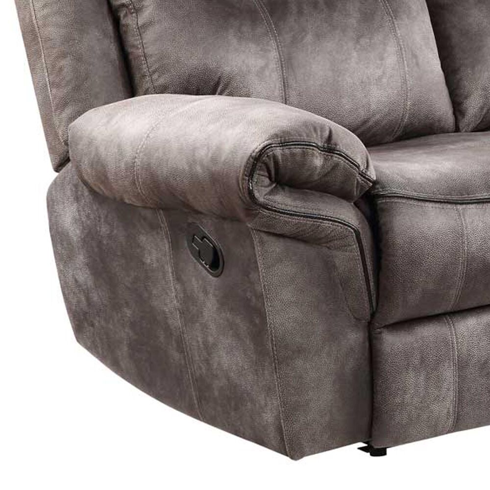 Steve Silver Nashville Manual Reclining Sofa with Drop Down Console in Grey, , large