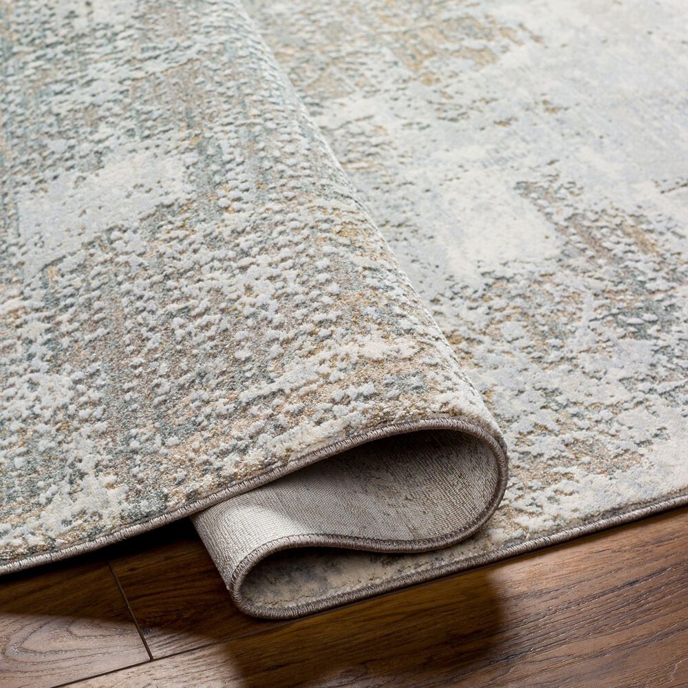 Surya Brunswick 6'7" x 9'6" Cream, Tan, Taupe, Blue, Gray and Seafoam Area Rug, , large