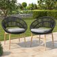 Hearth and Haven Cyril Outdoor Dining Chair in Gray (Set of 2), , large