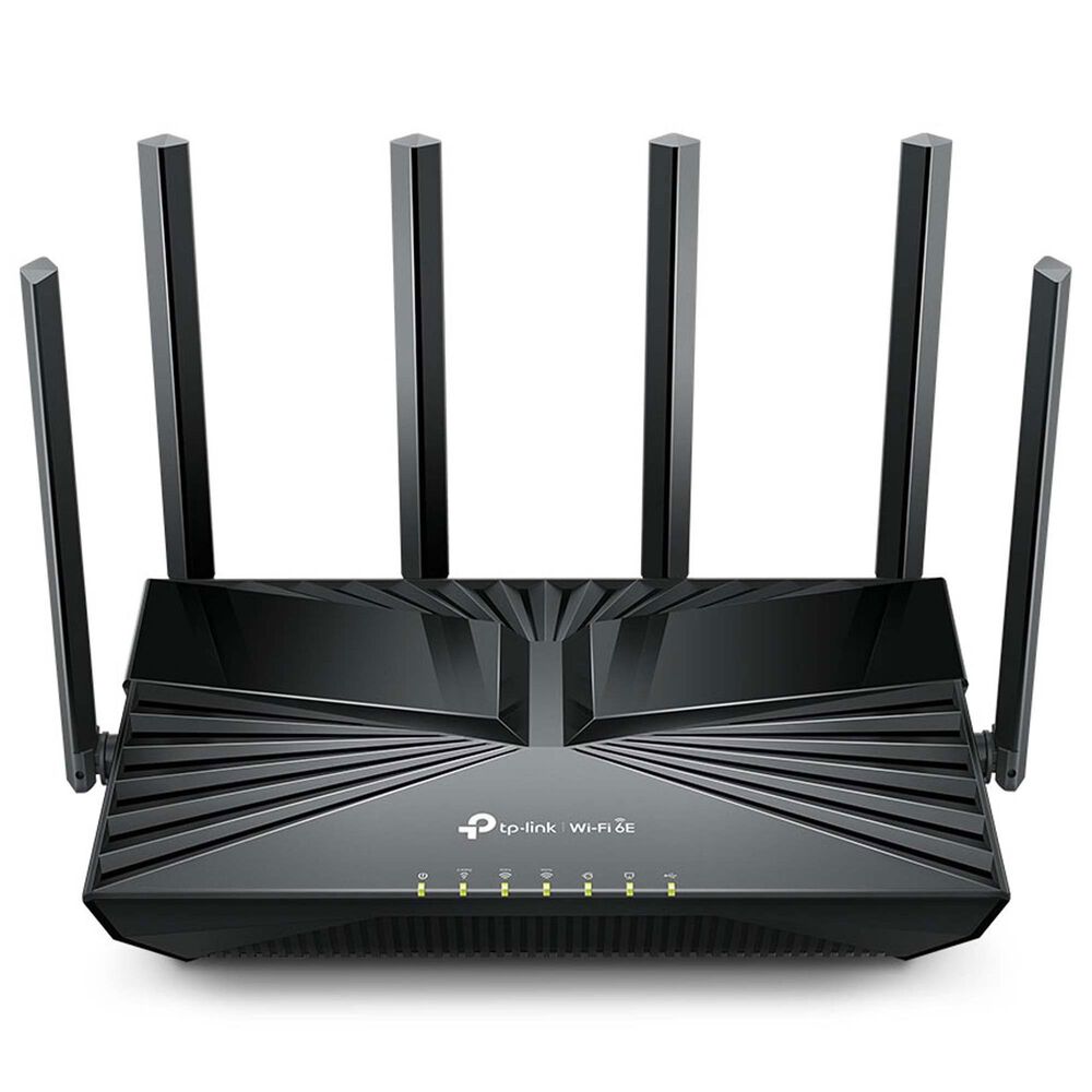 TP Link Archer Tri-Band 6-Stream Wi-Fi 6E Router in Black, , large