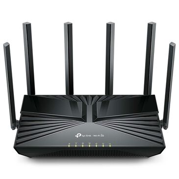 TP Link Archer Tri-Band 6-Stream Wi-Fi 6E Router in Black, , large