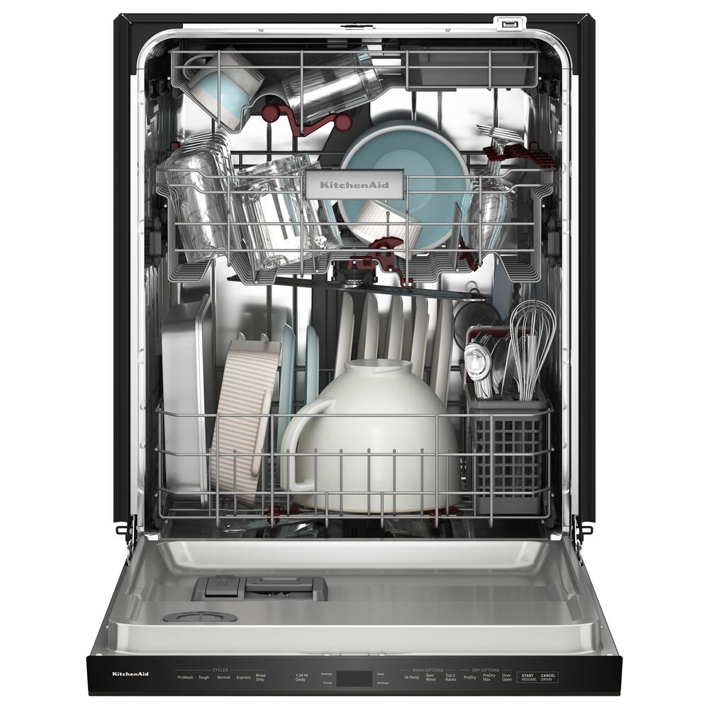 KitchenAid 24&quot; Max Jets Third Rack Dishwasher with Advanced ProDry System and Pocket Handle in Black Ore, , large