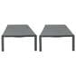 Hearth and Haven Cape Coral Outdoor Chaise Lounge with Adjustable Backrest and Wheels in Gray (Set of 2), , large