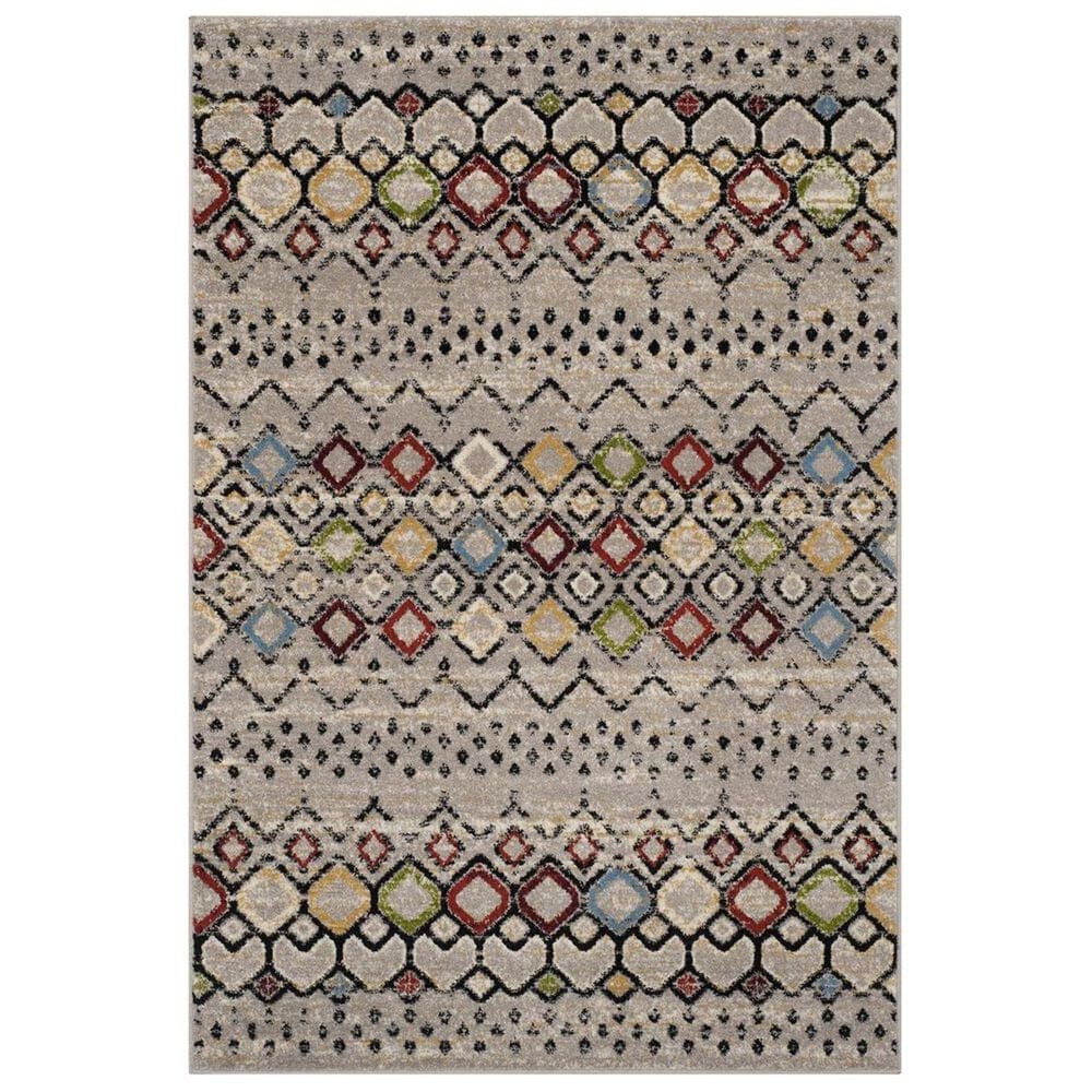 Safavieh Amsterdam AMS108G-4 4" x 6" Light Grey/Multi Area Rug, , large