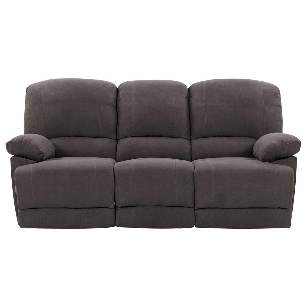 CorLiving Lea Power Reclining Console Sofa with Cupholders &amp; USB Port in Grey, , large