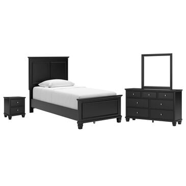 Ashley Lanolee 4-Piece Twin Bedroom Set in Black, , large