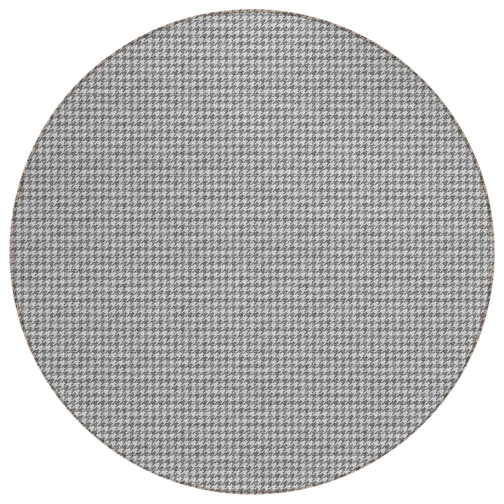 Dalyn Rug Company Hinton 8" Round Grey Indoor/Outdoor Area Rug, , large