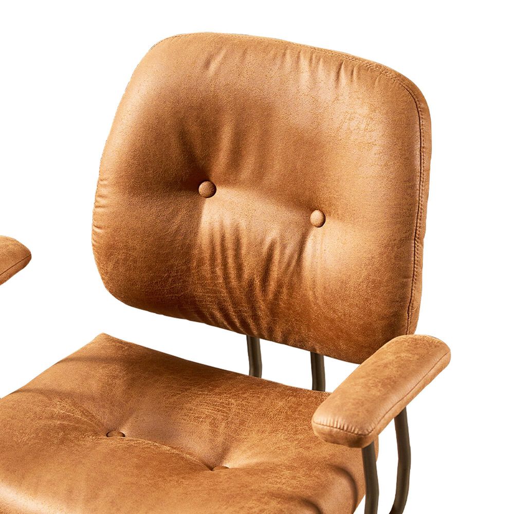 HOMLUX Executive Office Chair with Suede Fabric Cushion in Brown, , large
