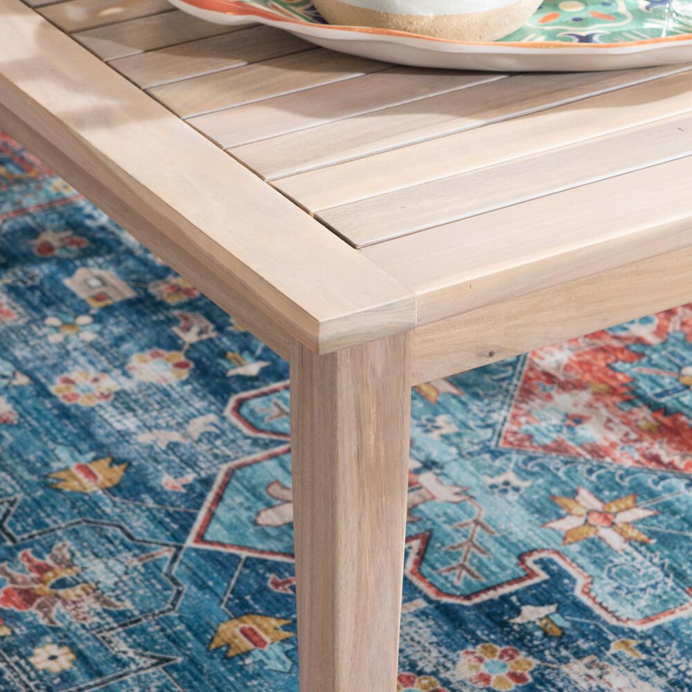 Linon Home Decor Teagon Square Coffee Table in Natural, , large