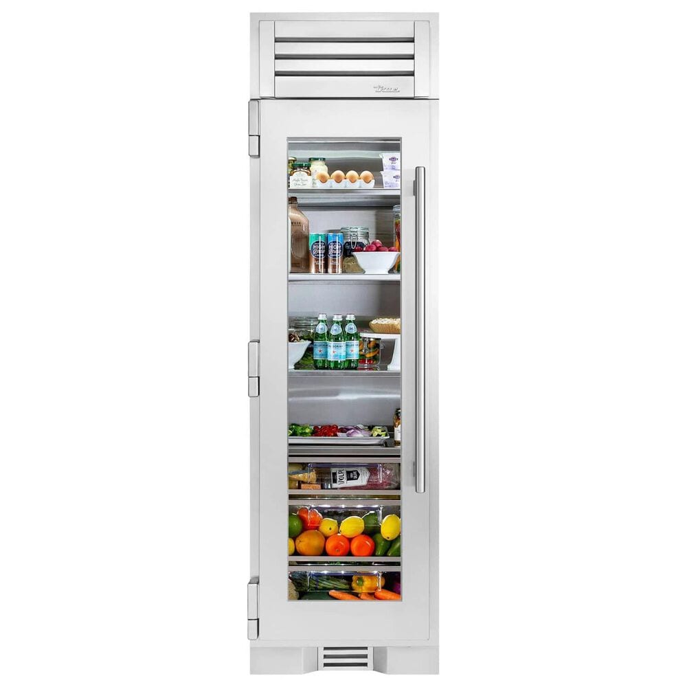 True Residential 15.3 Cu. Ft. Refrigerator Column with Left Hinge and Glass Door in Stainless Steel, , large
