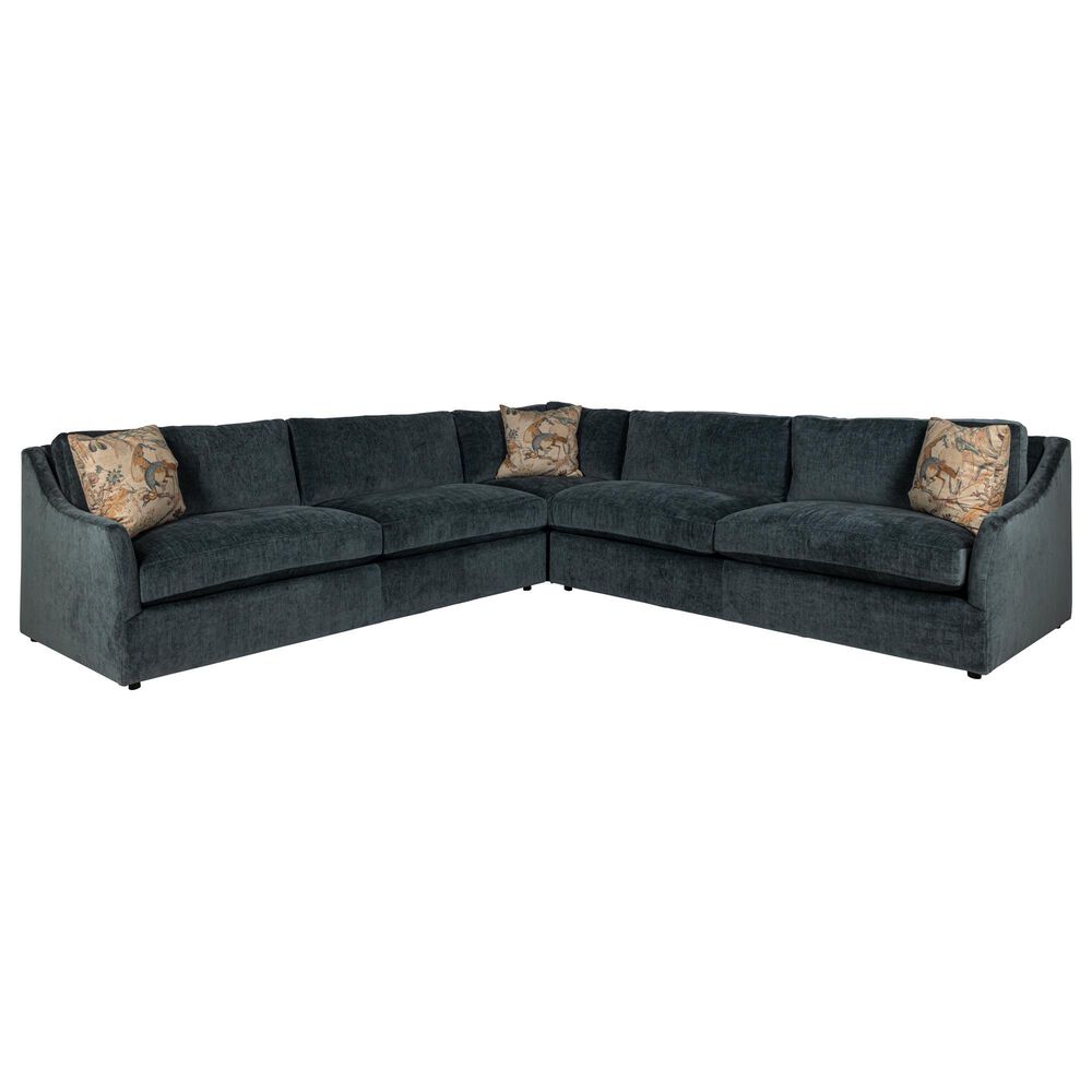 Massoud Furniture Amelia 3-Piece Symmetrical Sectional in Restore Steel, , large