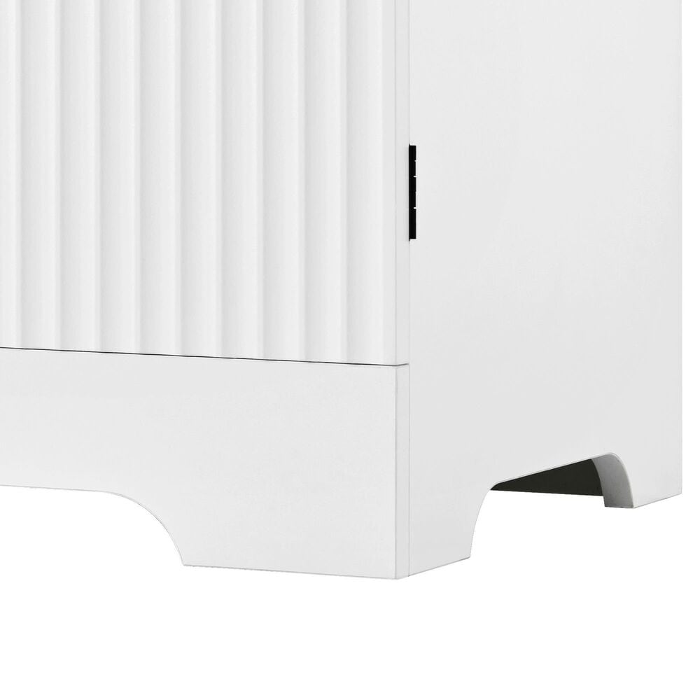 HOMLUX 72" Tall Arched Kitchen Pantry Cabinet in White, , large