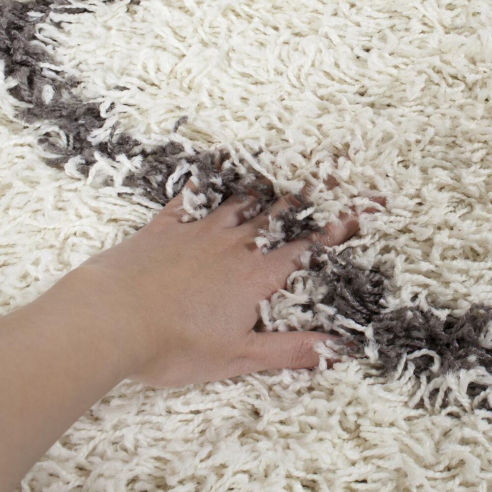 Safavieh Dallas Shag SGD258H-4 4&#39; x 6&#39; Ivory/Dark Grey Area Rug, , large