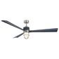 Minka-Aire Nauticus 65" Smart Indoor/Outdoor Ceiling Fan with Distressed Koa Blades in Brushed Nickel Wet, , large