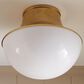 Hudson Valley Lighting Lettie 14.75" 1-Light Flush Mount in Aged Brass, , large