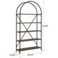 Ashley Galtbury Arched Bookcase in Brown and Black, , large