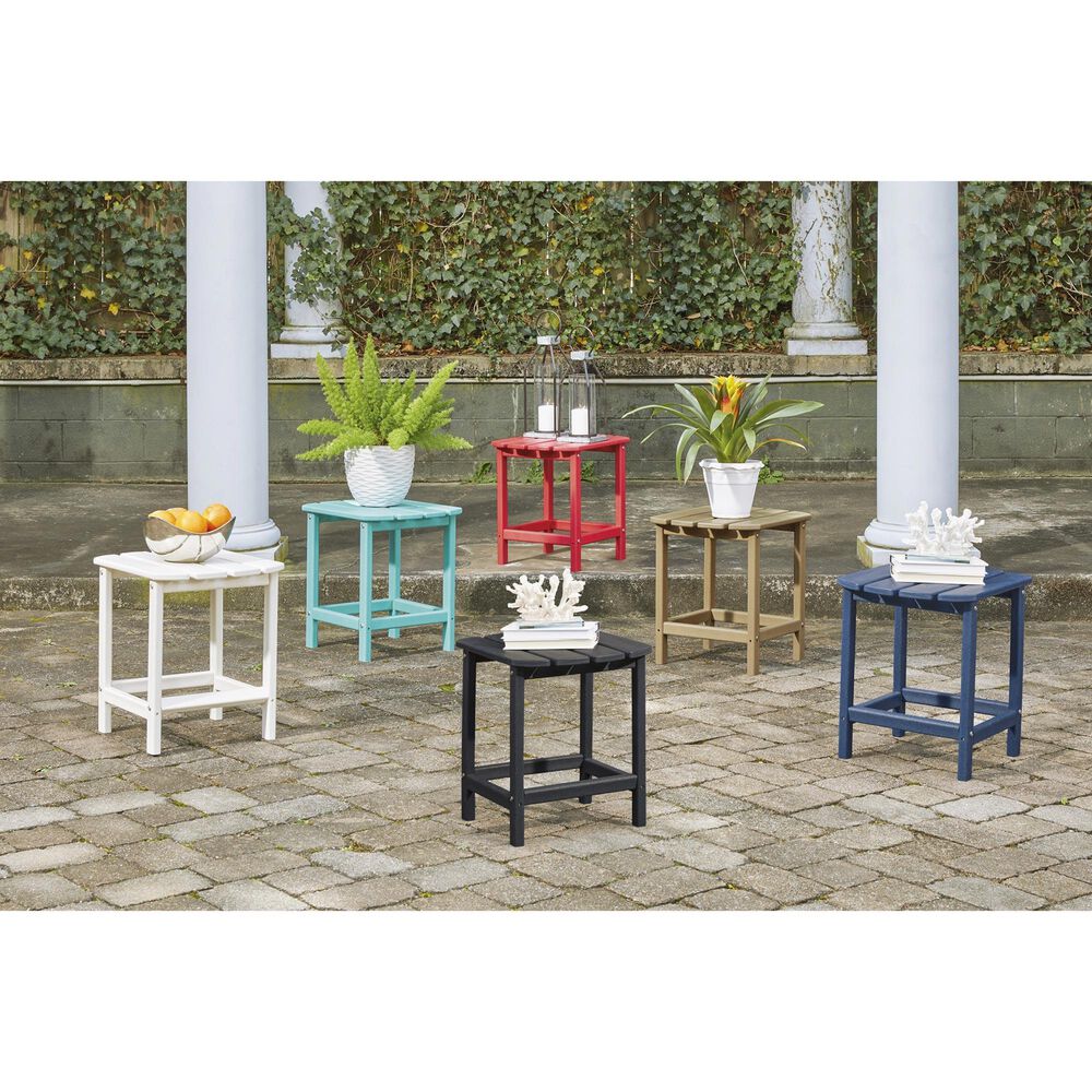 Ashley Sundown Treasure Patio Rectangular End Table in Black, , large