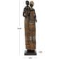 Maple and Jade Family Tall African Decorative Sculpture with Jewels in Matte Black, Gold, Copper, Bronze and White, , large