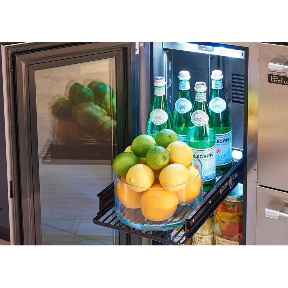 Perlick Signature 15&quot; Outdoor Built-In Undercounter Beverage Center with Left Hinge Glass Door in Stainless Steel, , large