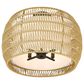 Golden Lighting Everly 4-Light Semi-Flush in Matte Black/Natural Rattan, , large