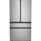 Cafe 23.2 Cu. Ft. Smart Counter-Depth 4-Door French-Door Refrigerator in Platinum Glass With Dual-Dispense AutoFill Pitcher, , large