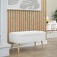 Lumisource Storage Bench with Cream Cushion in Natural, , large