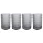 Gibson Overseas, Inc Morning Dew 4-Piece 13 Oz Embossed Soda Lime Tumbler Set in Smoke, , large