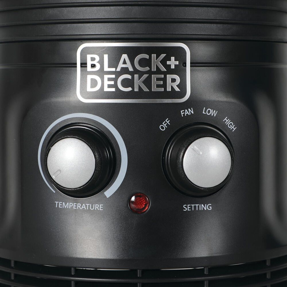 Black+Decker 360 Degree Surround Personal Portable Heater and Fan in Black, , large