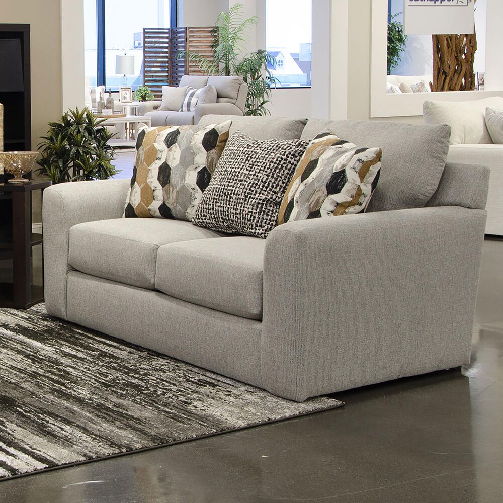 Catnapper Hooten Stationary Loveseat in Nickel, , large