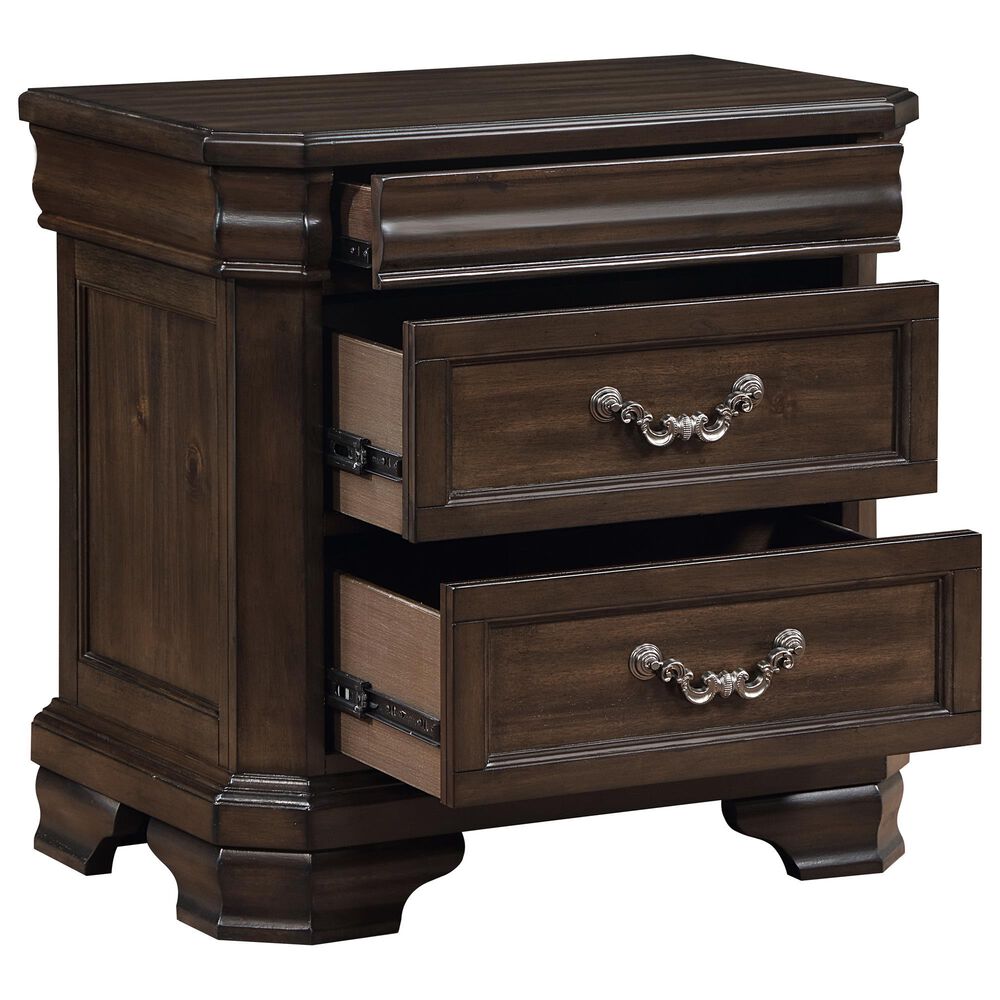New Heritage Design Lyndhurst 5-Piece Queen Bedroom Set in Walnut Brown, , large