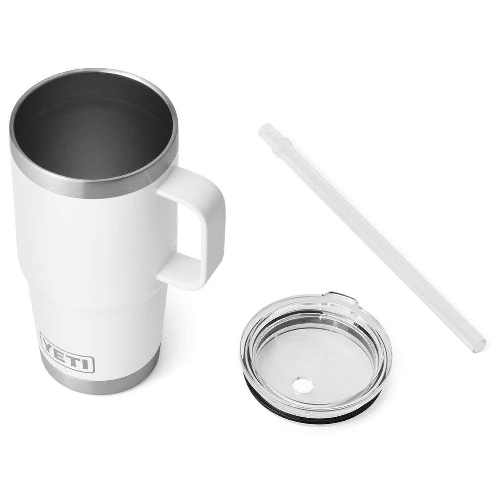 YETI Rambler 25 Oz Straw Mug with Straw Lid in White, , large