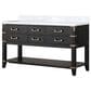 Lexora Home Norwalk 60" Double Bathroom Vanity in Black Oak with White Carrara Marble Top and Rectangular Sinks, , large