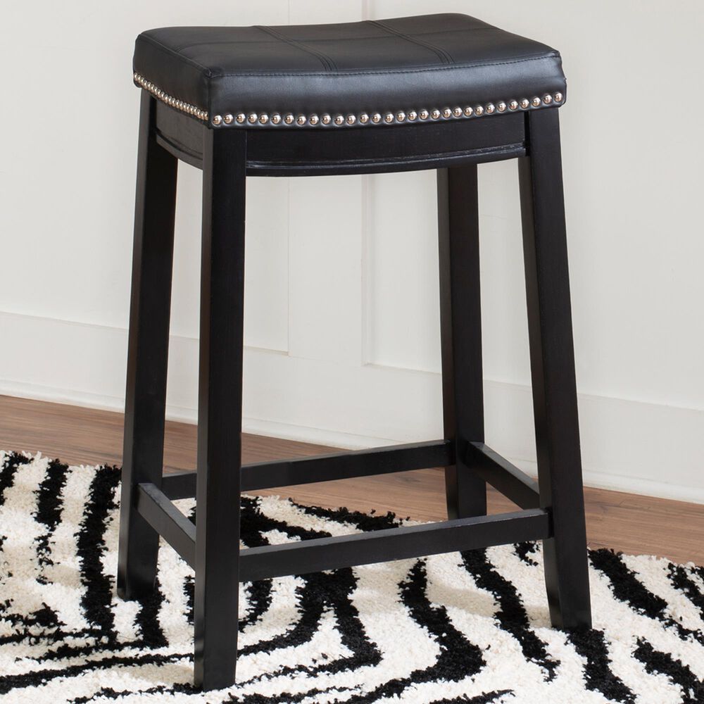Linon Home Decor Claridge Counter Stool in Black, , large