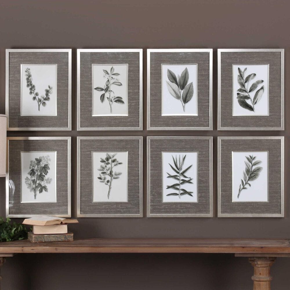 Uttermost Sepia Leaves Prints (Set of 8), , large