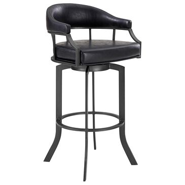 Blue River Edy Swivel 26" Counter Stool with Black Cushion in Mineral, , large
