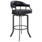 Blue River Edy Swivel 26" Counter Stool with Black Cushion in Mineral, , large