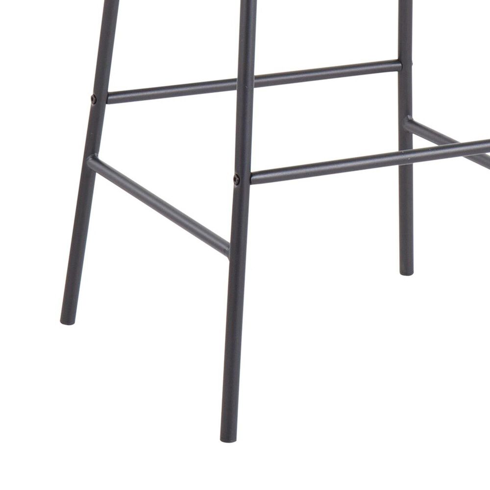 LumiSource Daniella Bar Stool with Black Velvet Upholstery in Black (Set of 2), , large