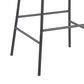 LumiSource Daniella Bar Stool with Black Velvet Upholstery in Black (Set of 2), , large