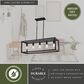 Vaxcel Pratt 5-Light Linear Chandelier in Matte Black, , large