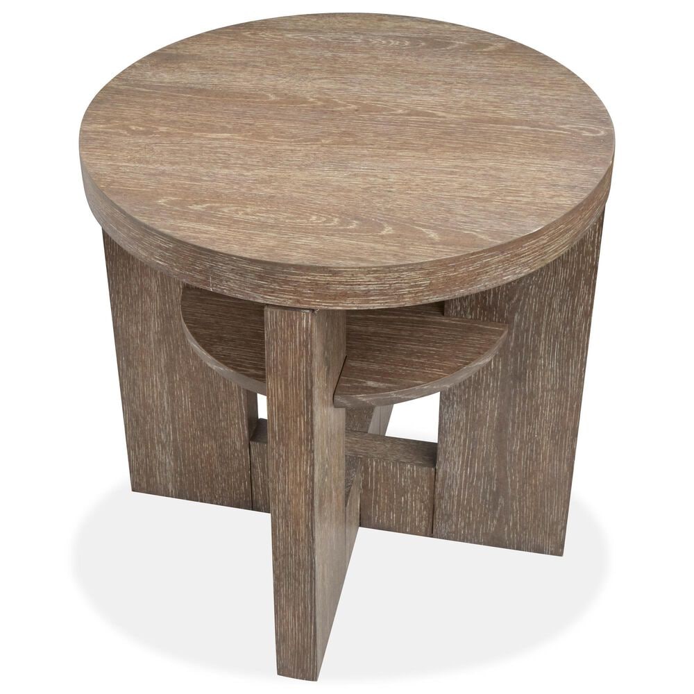 Nicolette Home Conway Round End Table in Spiced Brown, , large