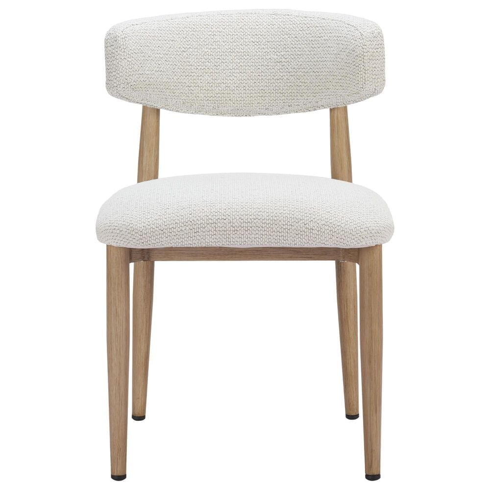 Zuo Modern Bege Side Chair in White, , large