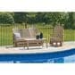 Ashley Hyland Wave Patio Glider Loveseat in Driftwood, , large