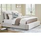 Millenium Cabalynn California King Oatmeal Upholstered Platform Panel Bed in Light Brown, , large