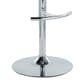 LumiSource Renee Adjustable Swivel Bar Stool with Black Faux Leather Upholstery in Chrome (Set of 2), , large