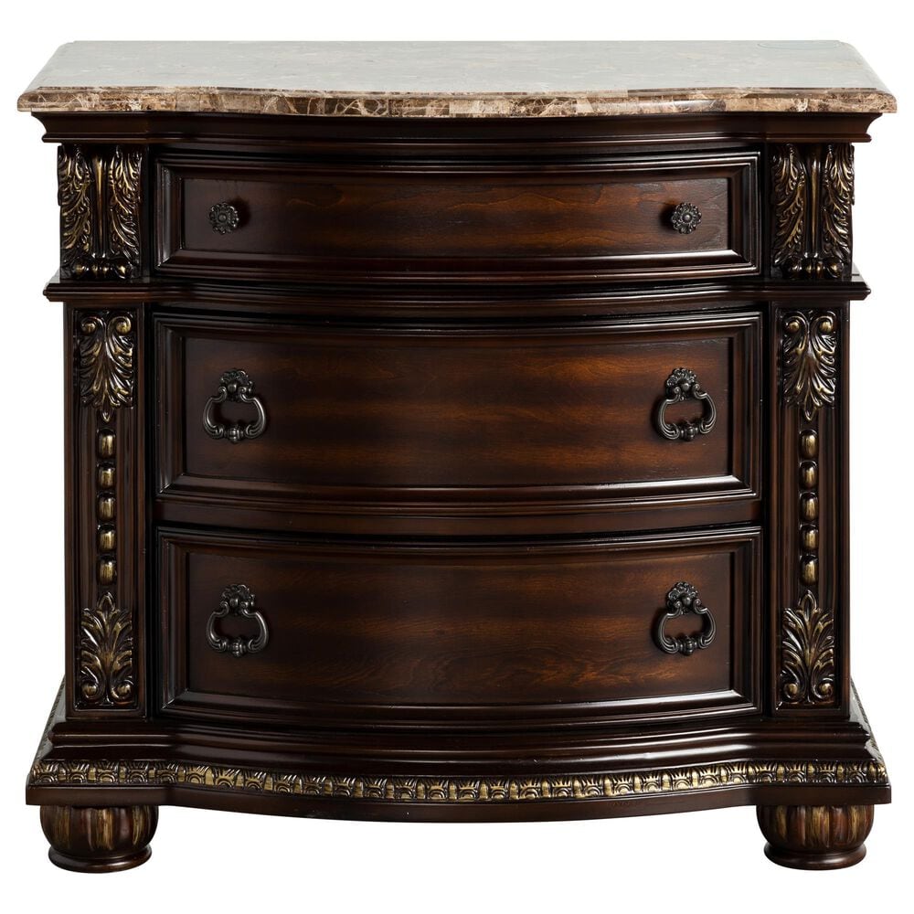 Crown Mark Stanley Nightstand in Rich Brown, , large