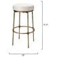Jamie Young Ashbourne Bar Stool with Ivory Upholstery in Antique Brass, , large