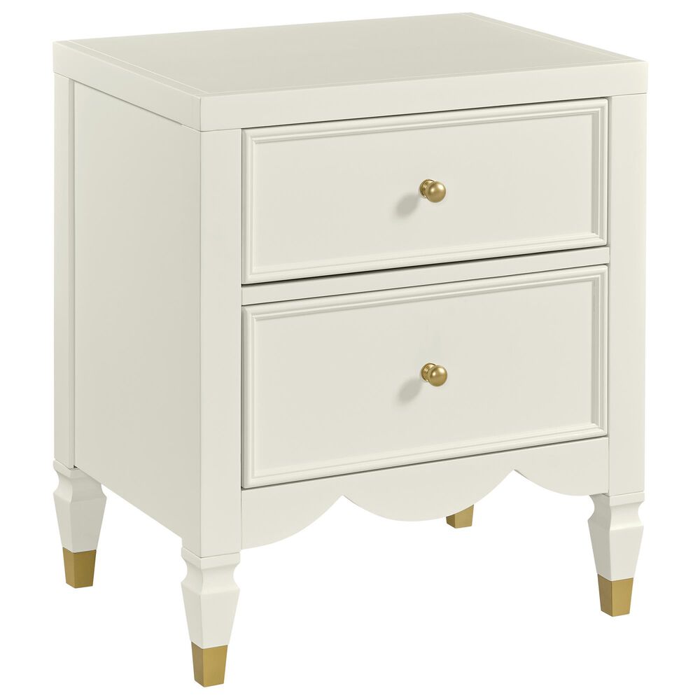 Forma &amp; Co Olivia 2-Drawer Nightstand in French White, , large