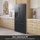 Samsung Bespoke AI 29 Cu. Ft. French Door Refrigerator with Zero Clearance Fit and Sphere Ice in Matte Black Steel, , large